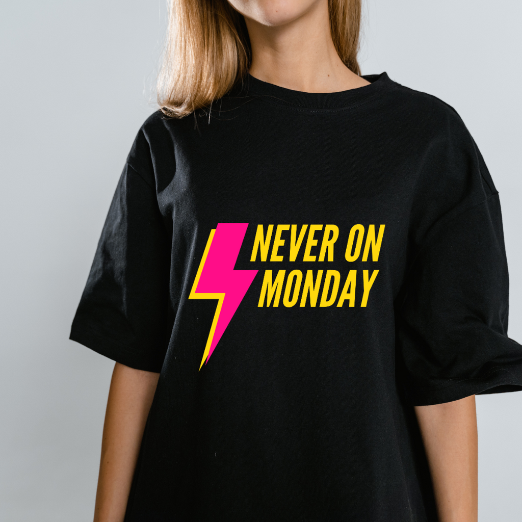 Unisex Oversized Classic T-Shirt | Never on Monday | 100% cotton